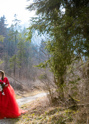 Photo de mariage en forêt